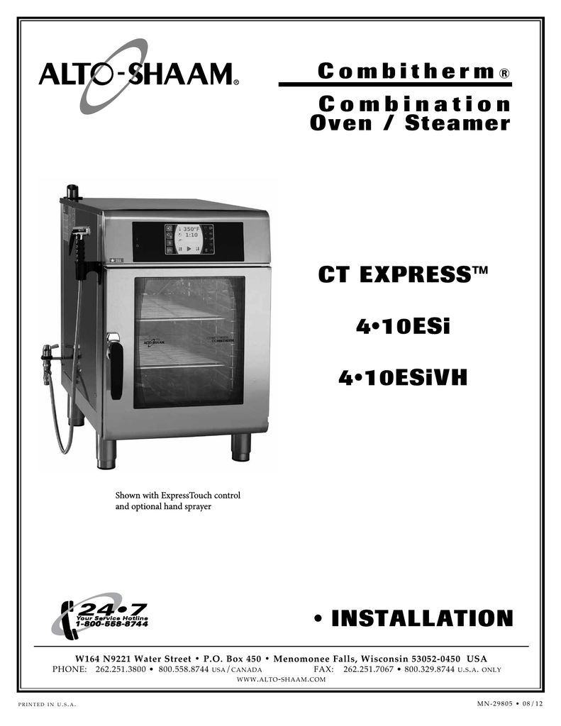 Alto-Shaam 4.10ESi Oven User Manual | Manualzz