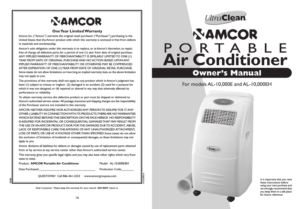 amcor portable air conditioner not cooling