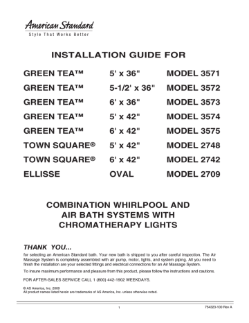American Standard 754323-100 Rev A Hot Tub Installation guide | Manualzz