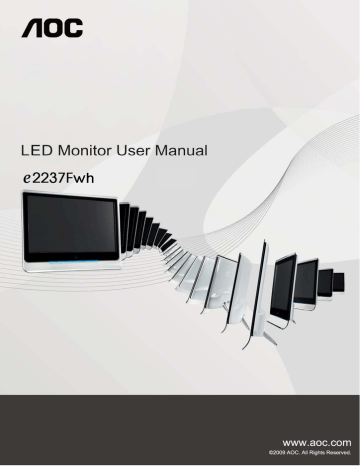 Aoc E2237fwh Computer Monitor User Manual Manualzz