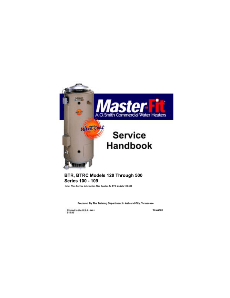 A.o. Smith Water Heater Manual Pdf