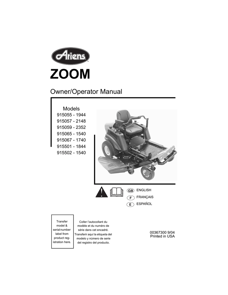 ariens zoom 2148