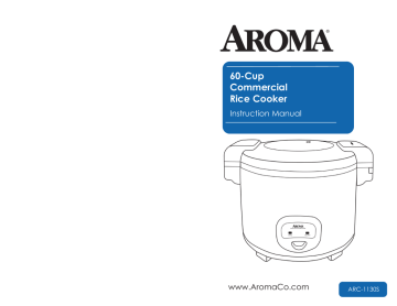 Aroma ARC-1130S Rice Cooker Instruction manual | Manualzz