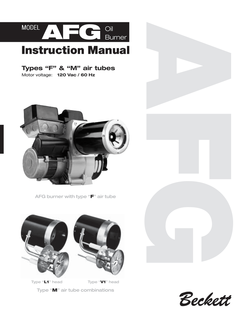 Beckett 120 Vac/60 Hz Burner User Manual Manualzz