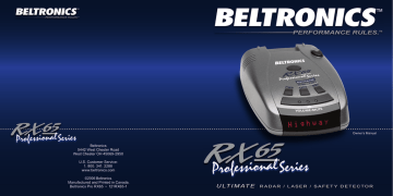 Beltronics E936CS Radar Detector User Manual | Manualzz