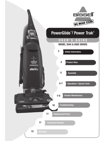 Bissell 3537 Vacuum Cleaner User`s guide | Manualzz