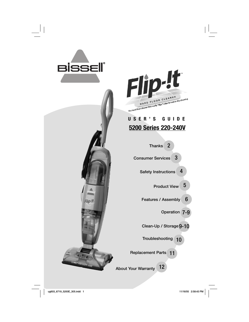 Bissell 5200 Vacuum Cleaner User Manual | manualzz.com