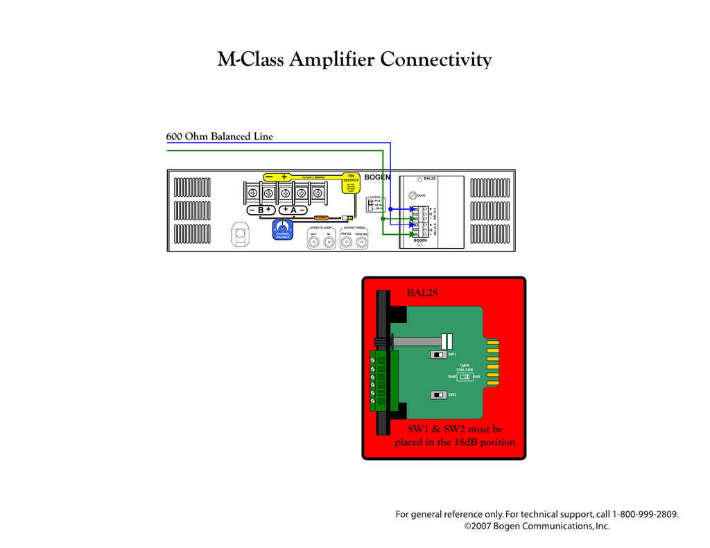 Bogen 600 ohm Stereo Amplifier User Manual | Manualzz