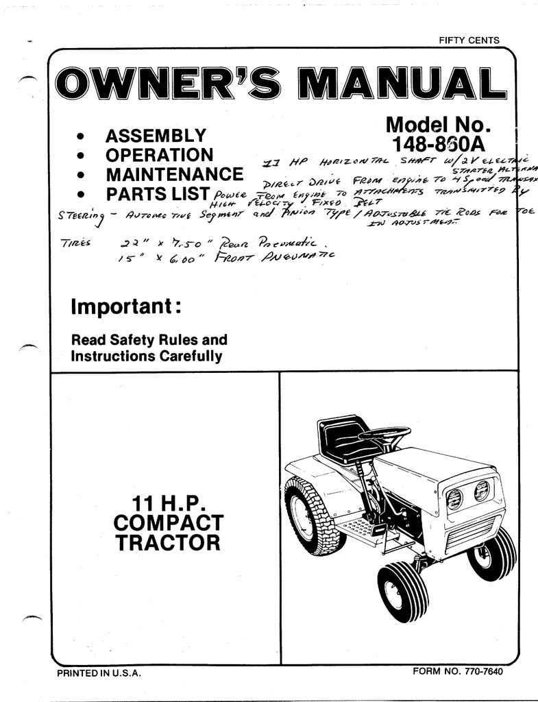 Bolens 148860A Lawn Mower User Manual Manualzz