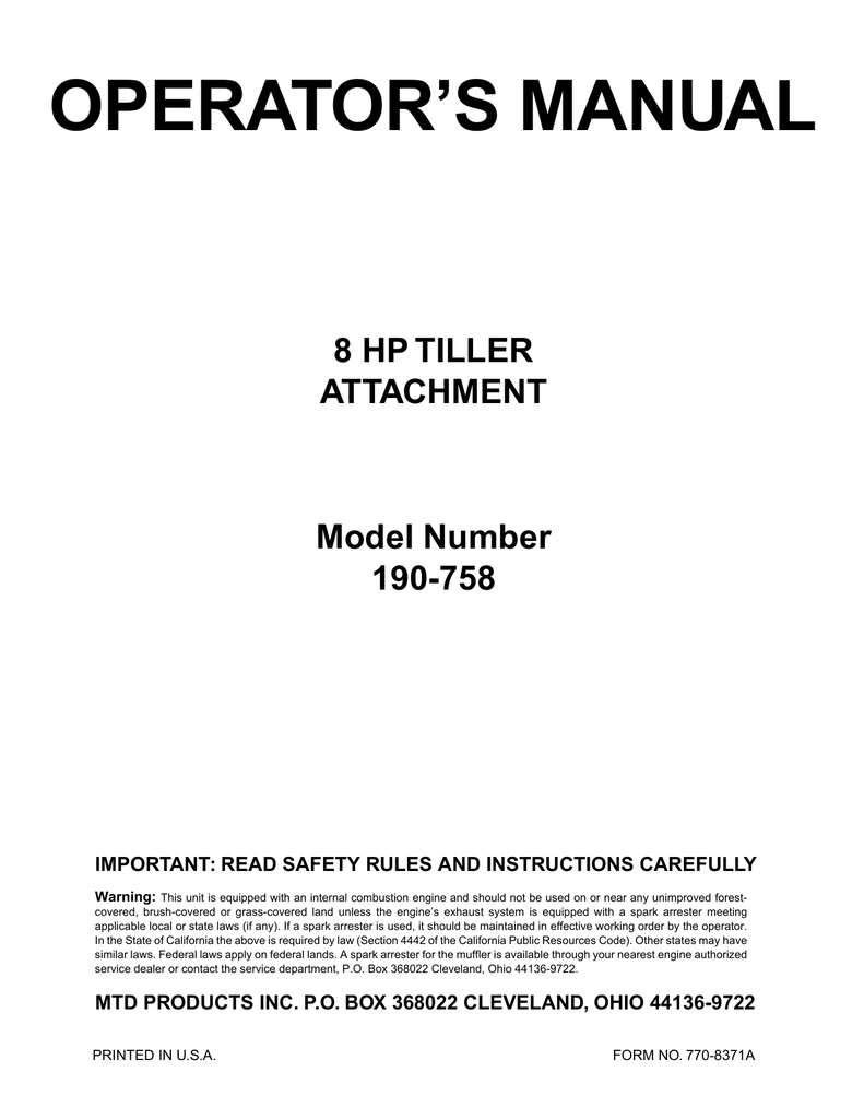 Bolens Mtd Garden Tiller | Fasci Garden