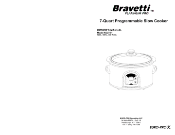 Bravetti KC275H Slow Cooker User Manual | Manualzz