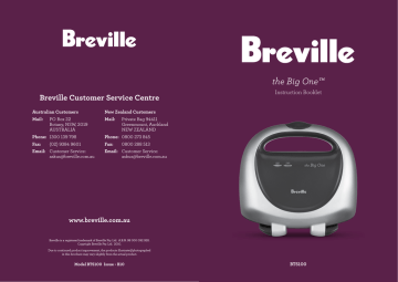 Breville BTS100 Toaster Instruction Booklet | Manualzz
