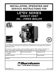 Burnham LEDV LEDV1 Installation, Operating  and  Service Instructions