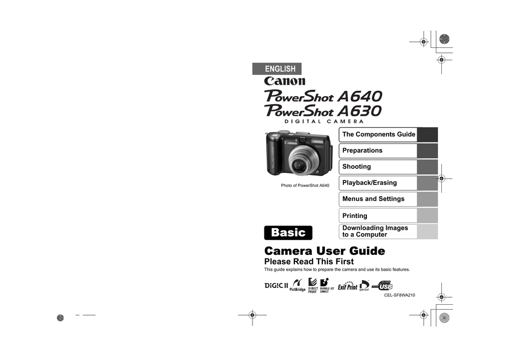 Canon A640 Digital Camera User Manual Manualzz