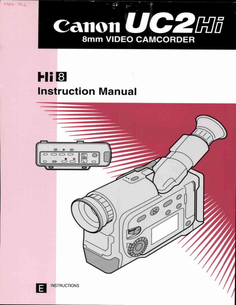 Canon Uc 2 Hi Camcorder User Manual Manualzz