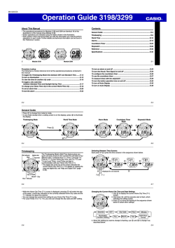 Casio 3198 - Owner's manual, User manual | manualzz.com