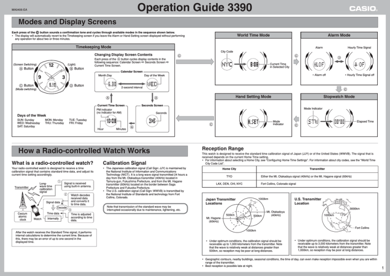 Casio 3347 Watch User Manual | Manualzz