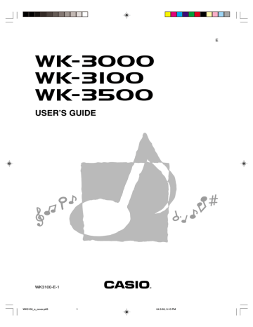 Casio WK3500 Musical Instrument User Manual | Manualzz