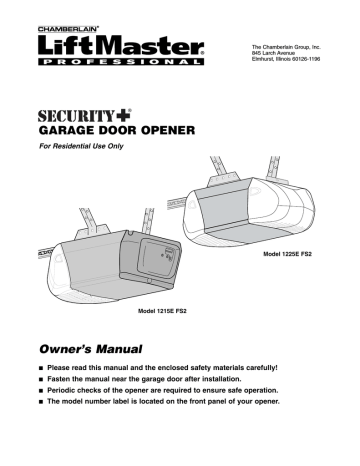 3hp Garage Door Opener User Manual, Why Is My Chamberlain Garage Door Opener Light Blinking