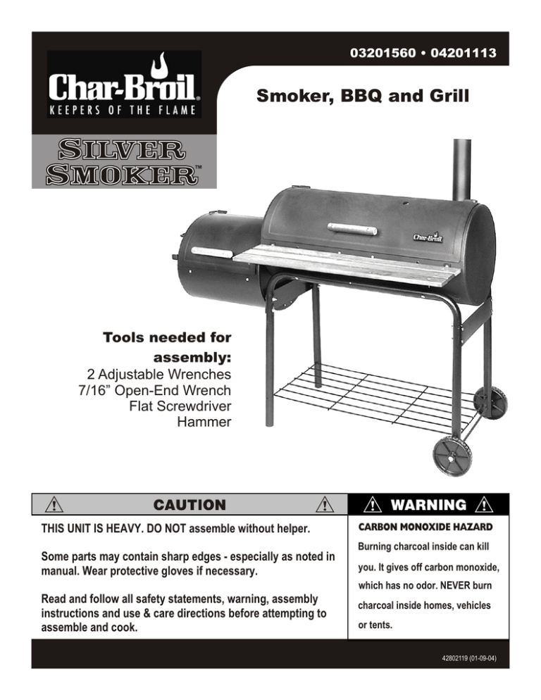 Char Broil Performance Grill Manual