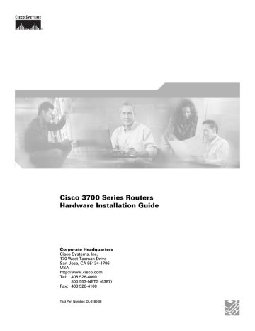 Cisco Systems 3700 Series Network Router User Manual | Manualzz