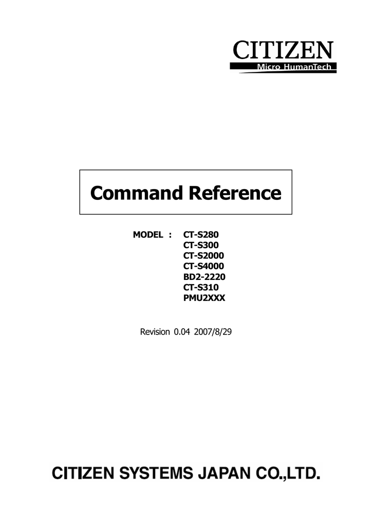 Citizen Systems 2 22 Printer User Manual Manualzz