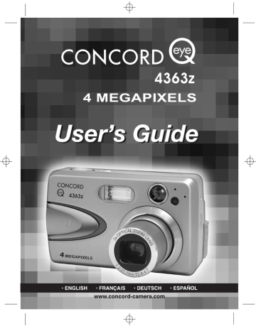 Concord Camera 4363z Digital Camera User`s guide | Manualzz