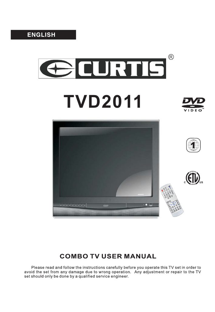 Curtis Tvd11 Tv Dvd Combo User Manual Manualzz