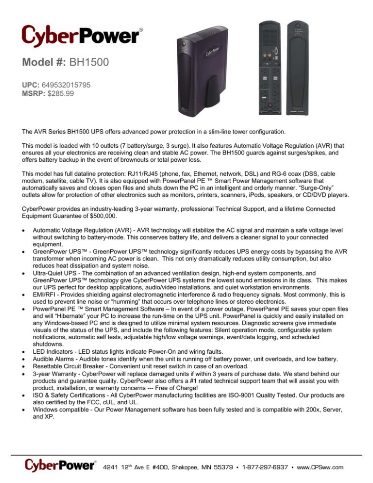 Cyberpower Systems Power Supply User Manual Manualzz