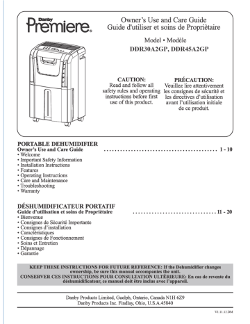 danby dehumidifier manualzz