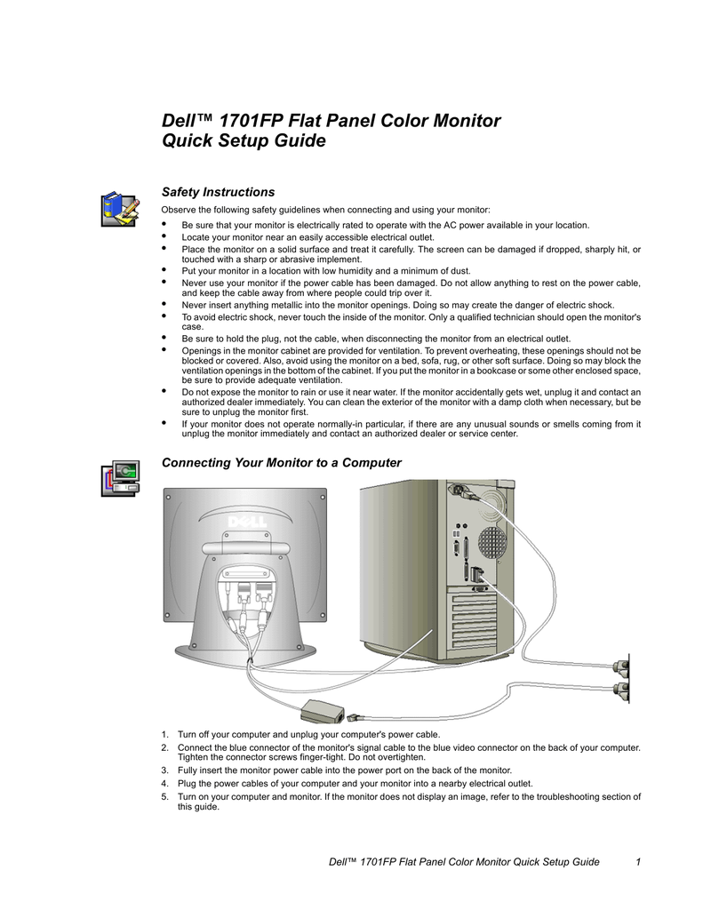 dell computer monitor connections