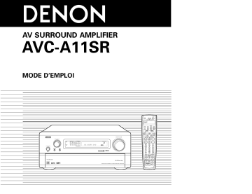 Denon AVC-A11SR Stereo Amplifier User Manual | Manualzz