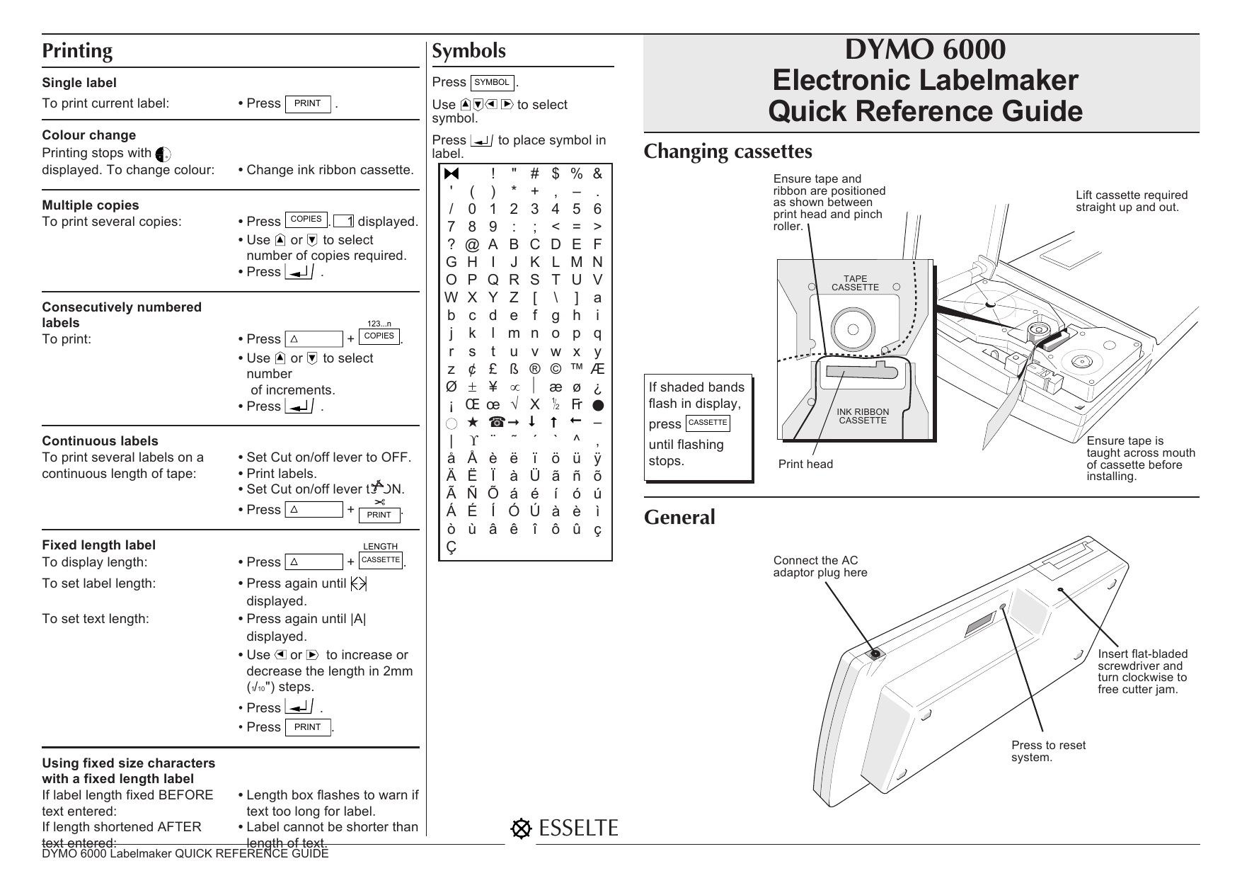 Dymo 6000 Printer User Manual Manualzz
