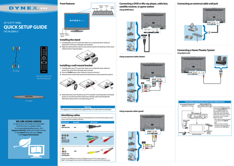 Dynex DX-24L200A12 User manual | Manualzz