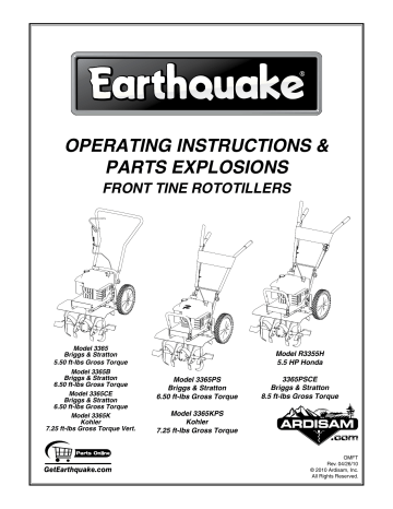 Earthquake 16 Tiller Manual