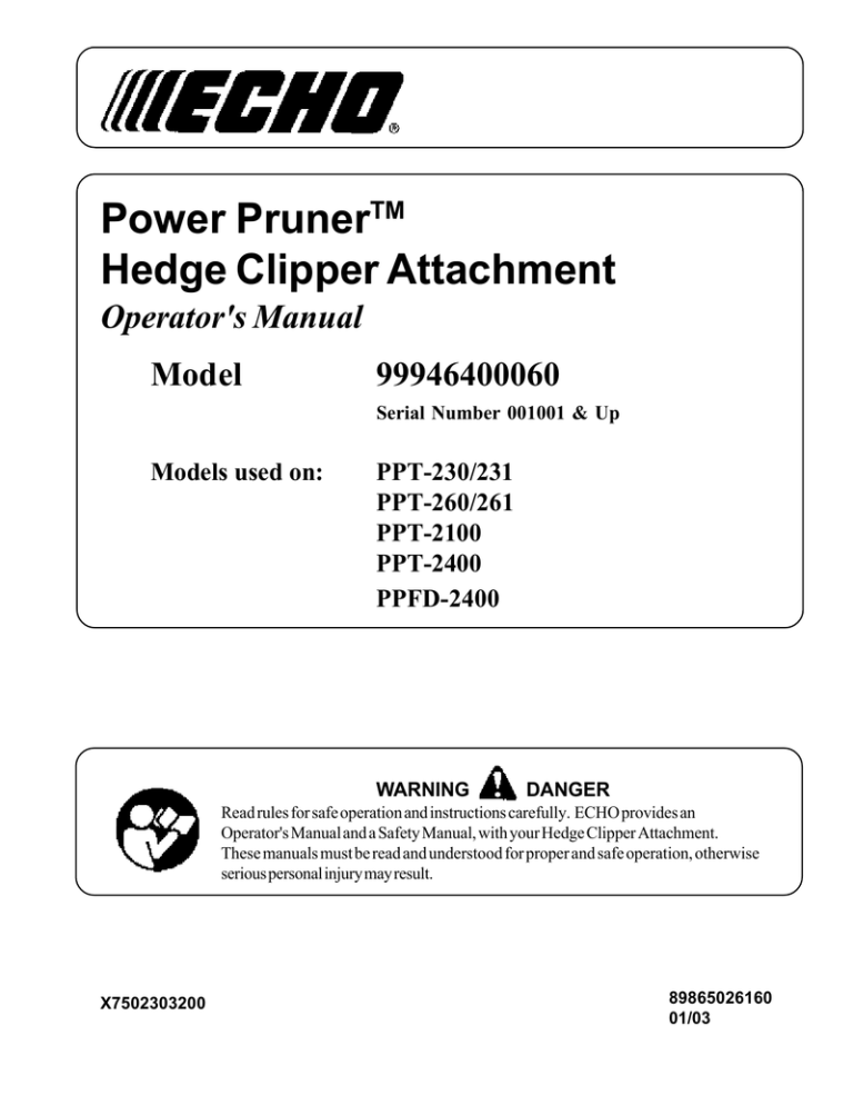 Echo Ppt 230 231 Trimmer User Manual Manualzz