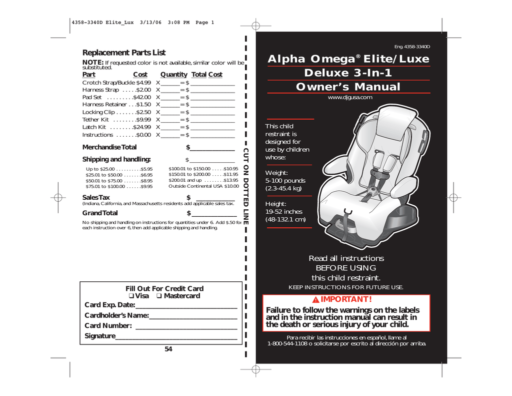 Eddie Bauer 3In1 Car Seat User Manual Manualzz