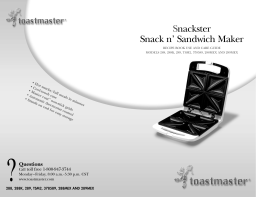 Toastmaster Snackster Sandwich Maker 288, 288K, 289, TSM2, 378589, 288MEX, 289MEX User Manual