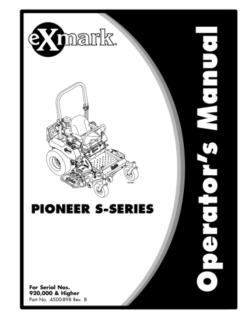 Exmark 920 Lawn Mower User Manual | Manualzz