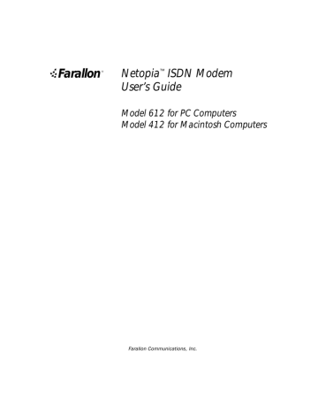 Farallon Communications 412 Network Card User`s guide | Manualzz