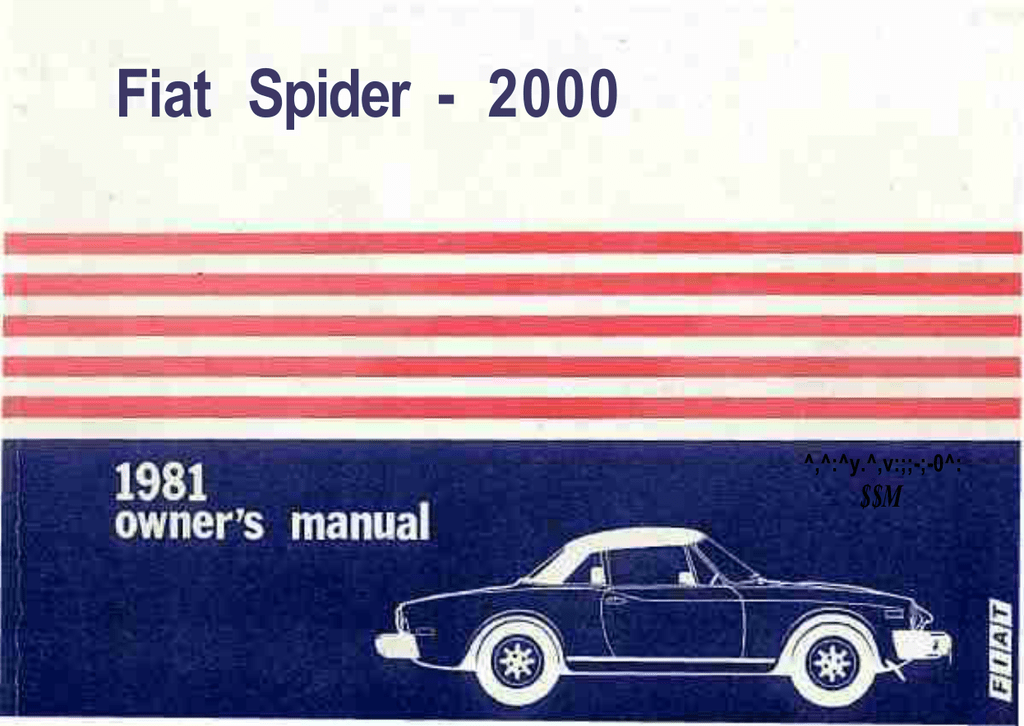 Fiat 2000 Automobile User Manual | Manualzz