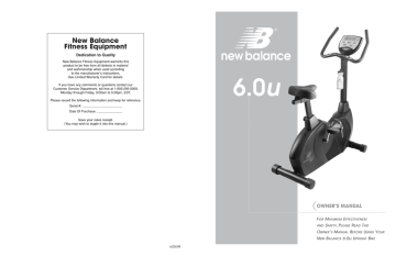 New balance 5500u exercise bike outlet manual