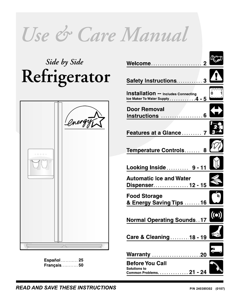 Frigidaire Electrolux Refrigerator Manual Pdf Jtuhdh Ikcvsxm / Find