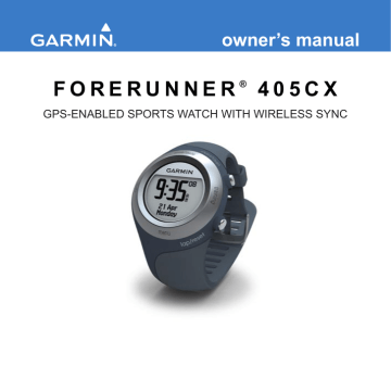 Garmin 405CX GPS Receiver Owner's Manual | Manualzz
