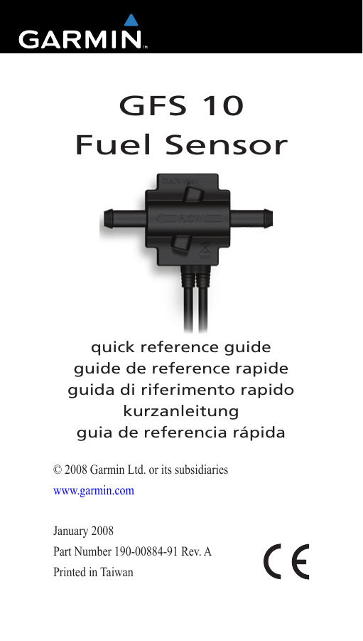 Garmin GFS 10, GFS 10 FUEL SENSOR, GFS 10, Sensor de combustivel 