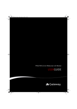 gateway fpd2275w tft lcd monitor manual free sample