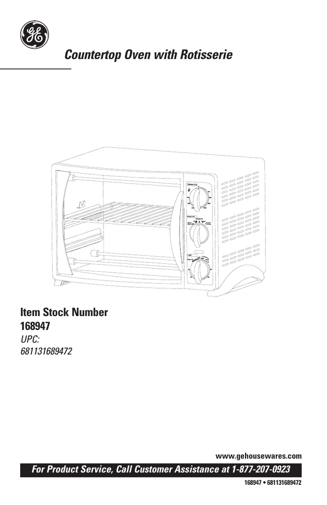 Ge 168947 Oven User Manual Manualzz