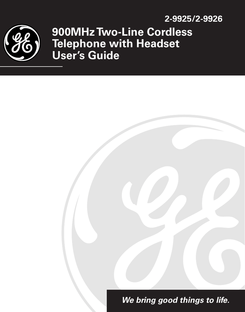 GE 29893 Telephone User Manual Manualzz
