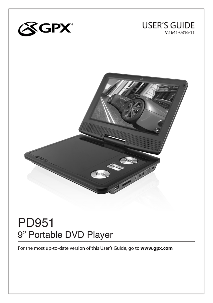 GPX PD951 DVD Player User Manual Manualzz