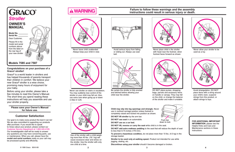 Graco 1752033 Stroller User Manual Manualzz Graco 1752033 Stroller User Manual Manualzz